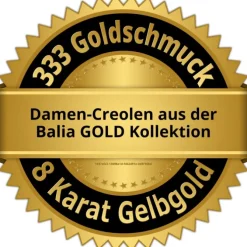 Balia Damen Creolen aus 333 Gelbgold mit Zirkonia BGO0122GW