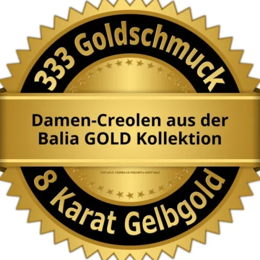 Balia Damen Creolen aus 333 Gelbgold mit Zirkonia BGO0122GW