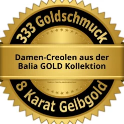 Balia Damen Creolen aus 333 Gelbgold mit Zirkonia BGO0035GW