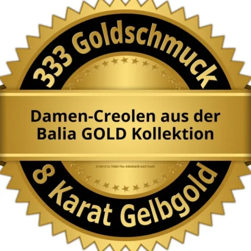 Balia Damen Creolen aus 333 Gelbgold mit Zirkonia BGO0035GW