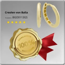 Balia Damen Creolen glanz aus 333 Gelbgold BGO0113GS