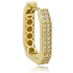 Balia Damen Creolen Karree Zirkonia aus 333 Gelbgold BGO0115GW
