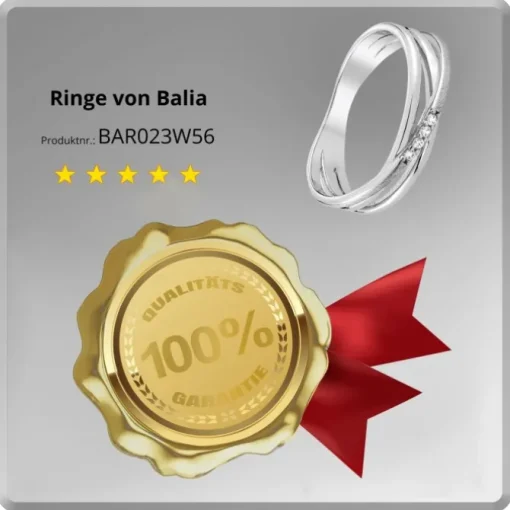 Balia Damen Fashion Ring aus 925 Silber Zirkonia weiß Gr.56 BAR023W56