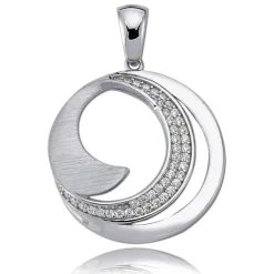 Balia Damen Kettenanhänger 925 Silber matt und poliert BAH0004SW