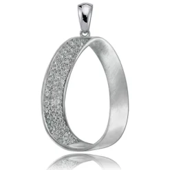 Balia Damen Kettenanhänger 925 Silber matt und poliert BAH0018SW