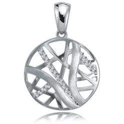 Balia Damen Kettenanhänger 925 Silber matt und poliert BAH0039SW