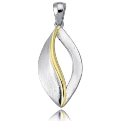 Balia Damen Kettenanhänger bicolor 925 Silber matt und glänzend BAH0009ST