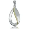 Balia Damen Kettenanhänger bicolor 925 Silber matt und glänzend BAH0010ST