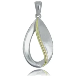 Balia Damen Kettenanhänger bicolor 925 Silber matt und glänzend BAH0010ST