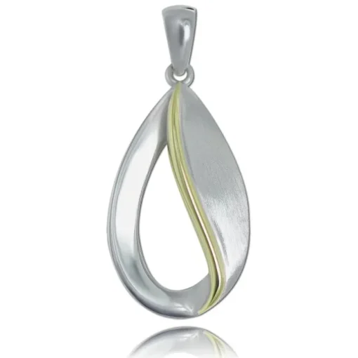Balia Damen Kettenanhänger bicolor 925 Silber matt und glänzend BAH0010ST