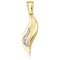 Balia Damen Kettenanhänger aus 333 Gelbgold mit Zirkonia BGH0004GW