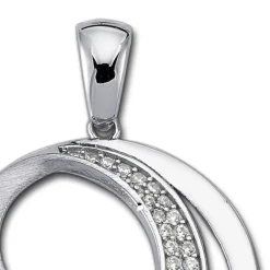 Balia Damen Kettenanhänger 925 Silber matt und poliert BAH0004SW