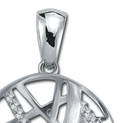 Balia Damen Kettenanhänger 925 Silber matt und poliert BAH0039SW