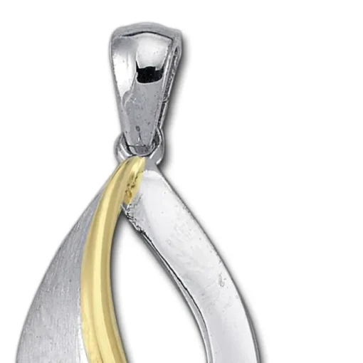 Balia Damen Kettenanhänger bicolor 925 Silber matt und glänzend BAH0009ST