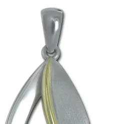 Balia Damen Kettenanhänger bicolor 925 Silber matt und glänzend BAH0010ST