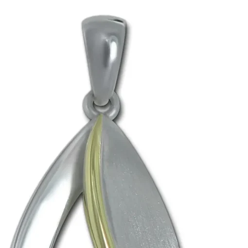 Balia Damen Kettenanhänger bicolor 925 Silber matt und glänzend BAH0010ST