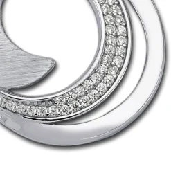 Balia Damen Kettenanhänger 925 Silber matt und poliert BAH0004SW