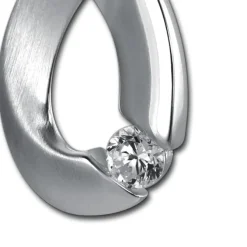 Balia Damen Kettenanhänger 925 Silber matt und poliert BAH0025SW