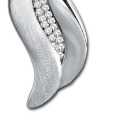 Balia Damen Kettenanhänger 925 Silber matt und poliert BAH0027SW