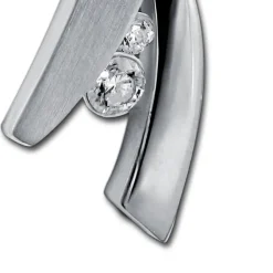 Balia Damen Kettenanhänger 925 Silber matt und poliert BAH0029SW