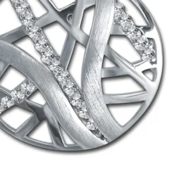 Balia Damen Kettenanhänger 925 Silber matt und poliert BAH0039SW