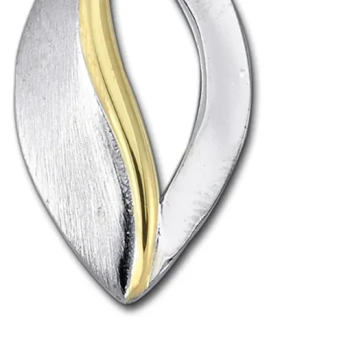 Balia Damen Kettenanhänger bicolor 925 Silber matt und glänzend BAH0009ST