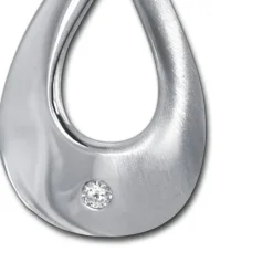 Balia Damen Kettenanhänger 925 Silber matt und poliert BAH0019SW