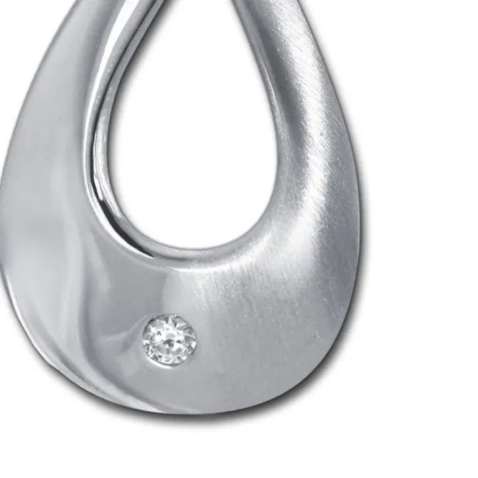 Balia Damen Kettenanhänger 925 Silber matt und poliert BAH0019SW