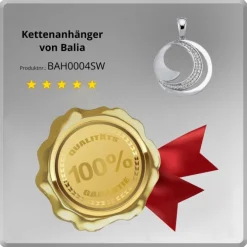 Balia Damen Kettenanhänger 925 Silber matt und poliert BAH0004SW