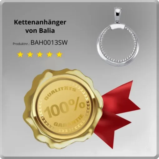 Balia Damen Kettenanhänger 925 Silber poliert BAH0013SW