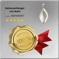 Balia Damen Kettenanhänger bicolor 925 Silber matt und glänzend BAH0009ST