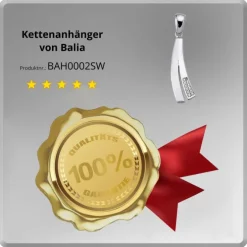Balia Damen Kettenanhänger 925 Silber matt und poliert BAH0002SW