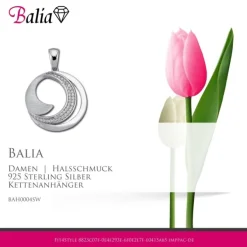 Balia Damen Kettenanhänger 925 Silber matt und poliert BAH0004SW
