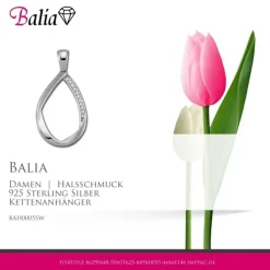 Balia Damen Kettenanhänger 925 Silber poliert BAH0005SW