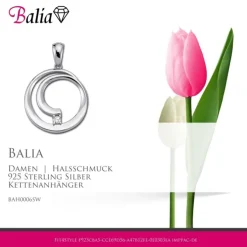 Balia Damen Kettenanhänger 925 Silber poliert BAH0006SW