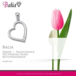 Balia Damen Kettenanhänger 925 Silber poliert BAH0012SW