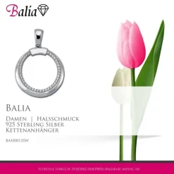 Balia Damen Kettenanhänger 925 Silber poliert BAH0013SW
