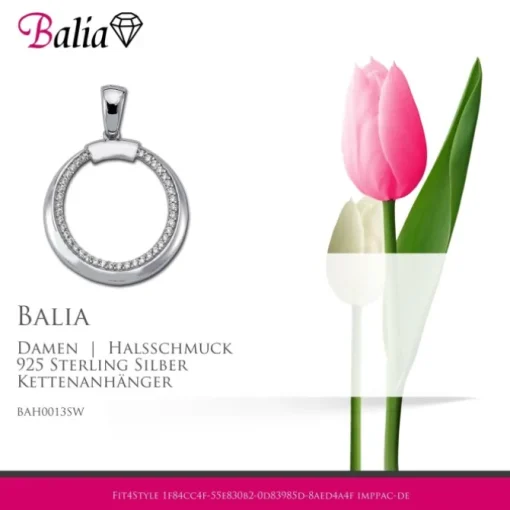 Balia Damen Kettenanhänger 925 Silber poliert BAH0013SW