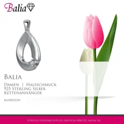 Balia Damen Kettenanhänger 925 Silber matt und poliert BAH0025SW