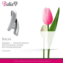 Balia Damen Kettenanhänger 925 Silber matt und poliert BAH0029SW