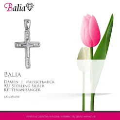 Balia Damen Kettenanhänger 925 Silber poliert BAH0034SW