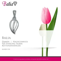 Balia Damen Kettenanhänger 925 Silber poliert BAH0011SW