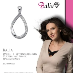 Balia Damen Kettenanhänger 925 Silber poliert BAH0005SW