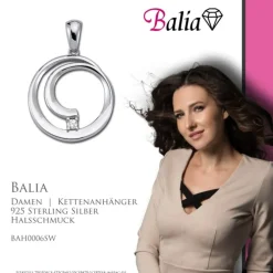 Balia Damen Kettenanhänger 925 Silber poliert BAH0006SW