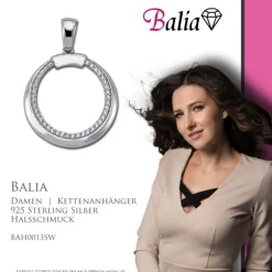 Balia Damen Kettenanhänger 925 Silber poliert BAH0013SW