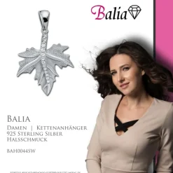 Balia Damen Kettenanhänger 925 Silber poliert BAH0044SW