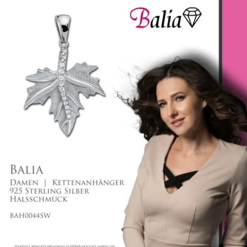 Balia Damen Kettenanhänger 925 Silber poliert BAH0044SW