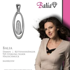 Balia Damen Kettenanhänger 925 Silber poliert BAH0023SW