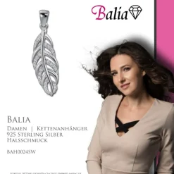 Balia Damen Kettenanhänger 925 Silber poliert BAH0024SW