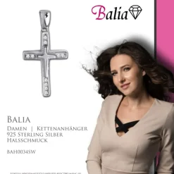 Balia Damen Kettenanhänger 925 Silber poliert BAH0034SW